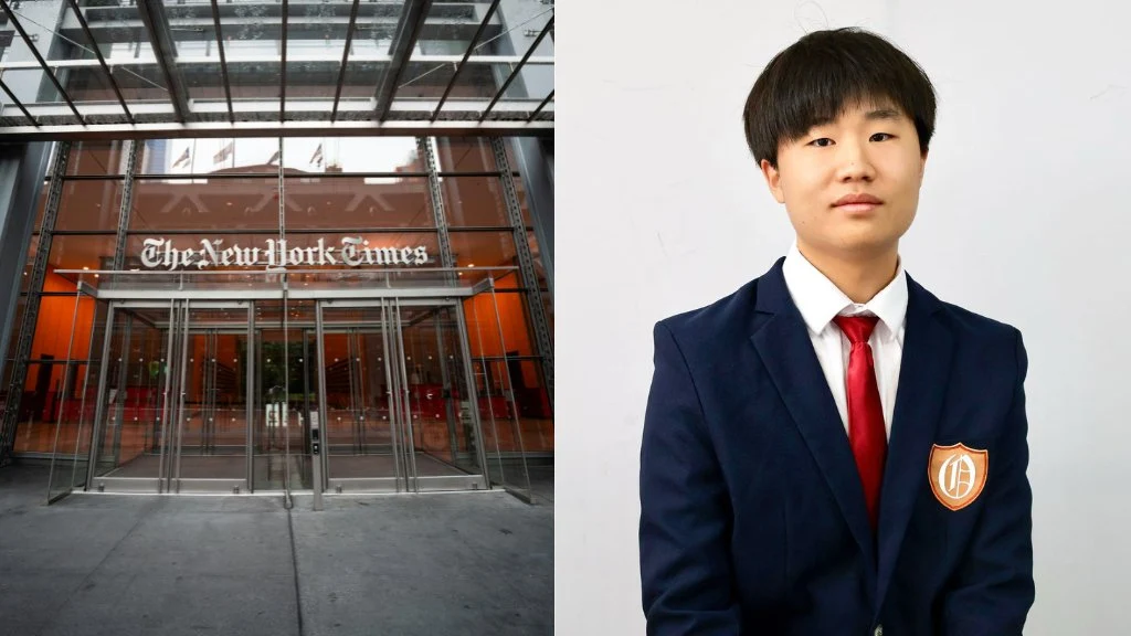 Orion School Student Joel Im Accepted into New York Times Summer Program